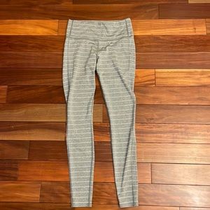 Grey and white stripped leggings